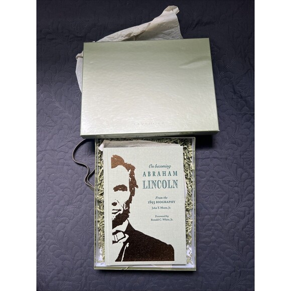Levenger On Becoming Abraham Lincoln Book from 1893 Bio by John T. Morse Jr FE - Picture 1 of 11